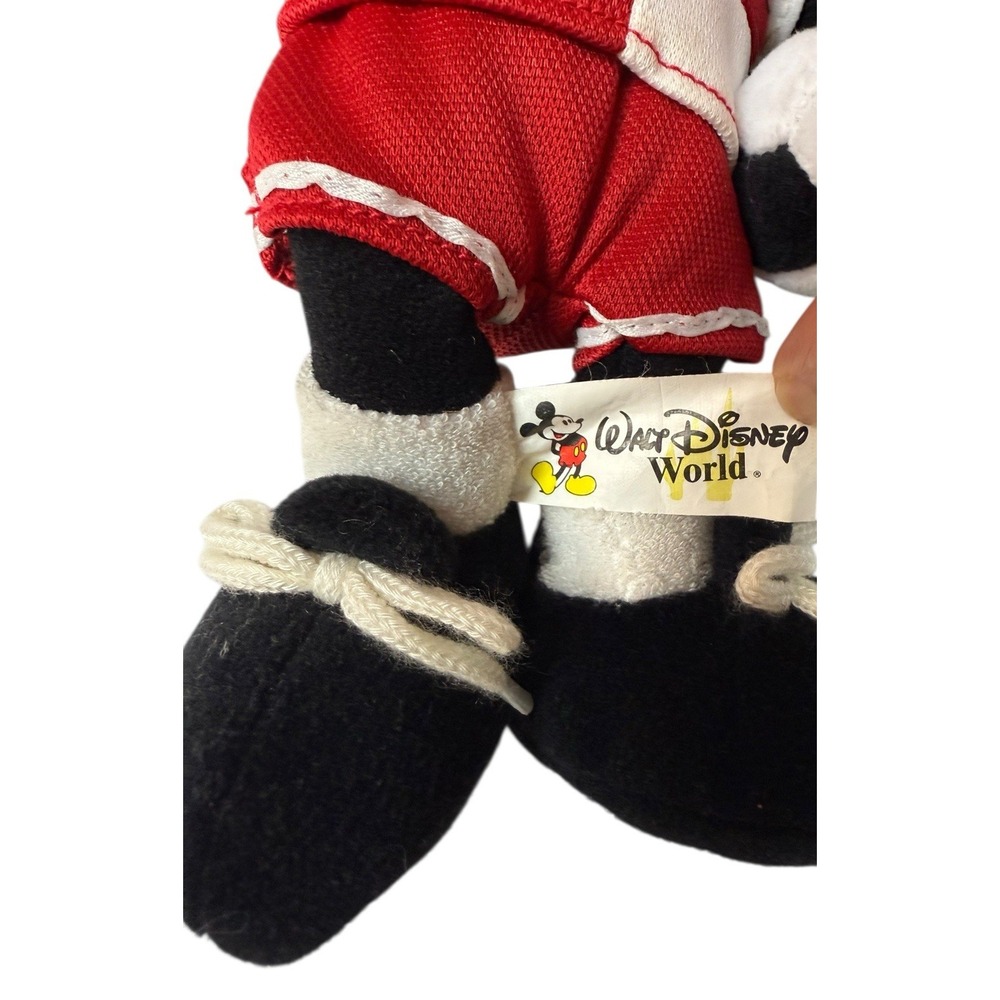 NWT WALT DISNEY WORLD Mickey Mouse Kick Soccer Bean Bag Plush Toy 2000 RARE 11" - Picture 4 of 8